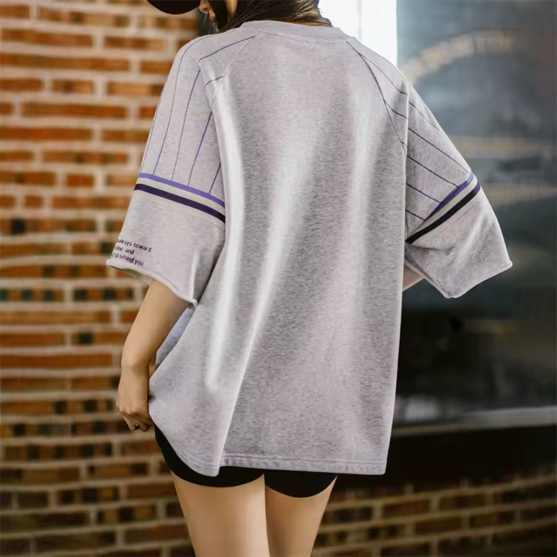 Vintage Loose Street Casual Outfits Breathable Printed Short Sleeves T-Shirt - Image 4