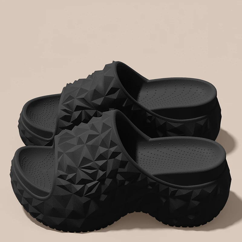 Comfort Soft Chunky Open Toe Non-slip Beach Style Thick Bottom Slides Slippers - Image 5