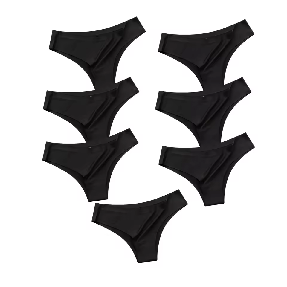 7PCS Set Panties Seamless Underwear Ice Silk Underpants Low Rise Panties - Image 4