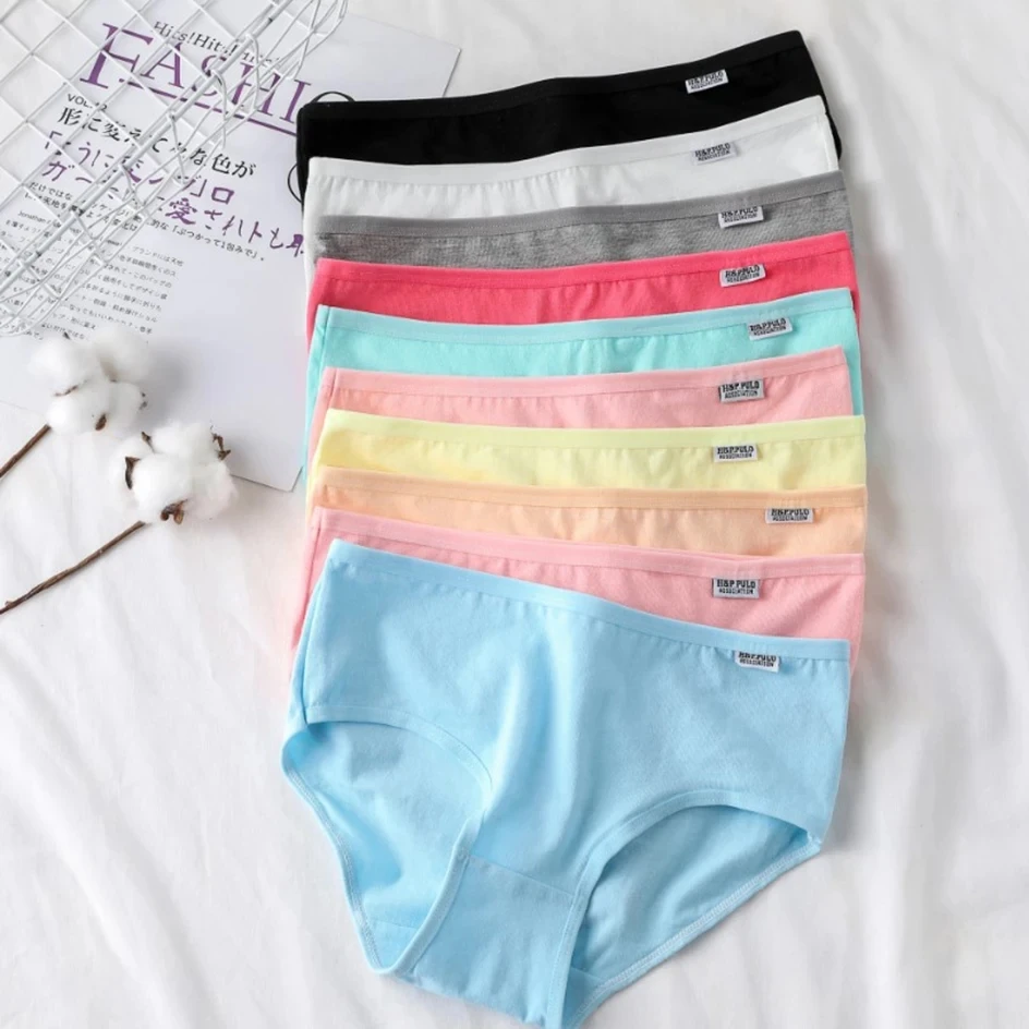 7Pcs Set Candy Color Underwear Comfortable High-quality Cotton Panties - Image 2