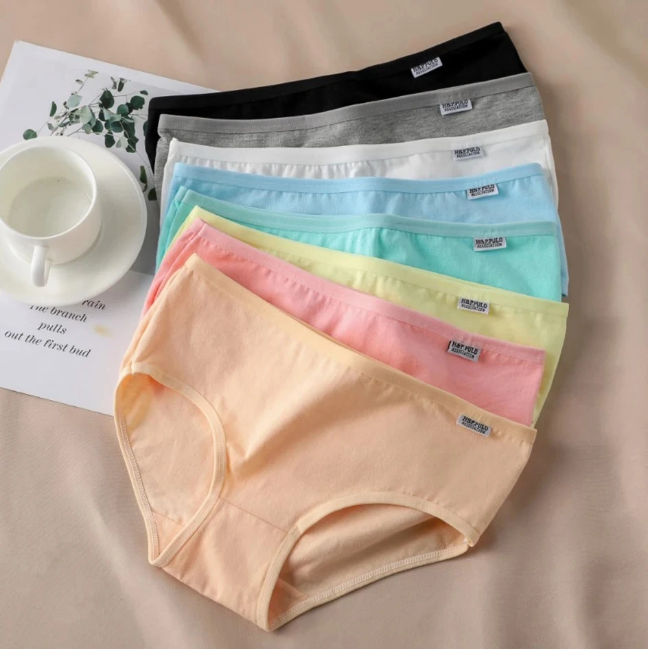 7Pcs Set Candy Color Underwear Comfortable High-quality Cotton Panties - Image 3