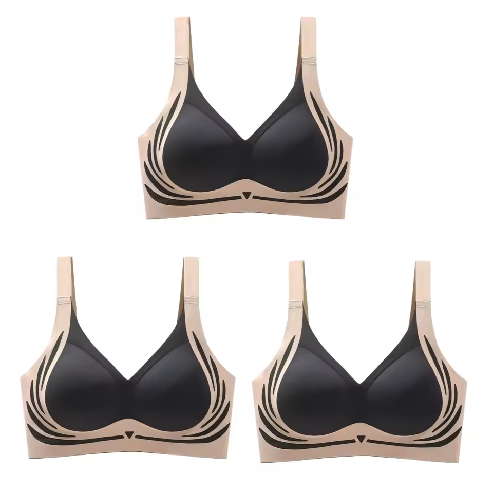 Anti-sagging Lift-Up Non-wire Brassiere Adjust Straps Padded Push Up Bras 3Pcs Set - Image 8