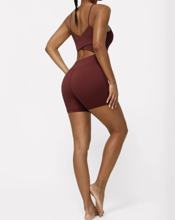 Backless Set Fitness Bodysuit Sports Siamese Sportswear Workout Jumpsuit One-piece Playsuit Yoga Suit - Image 9