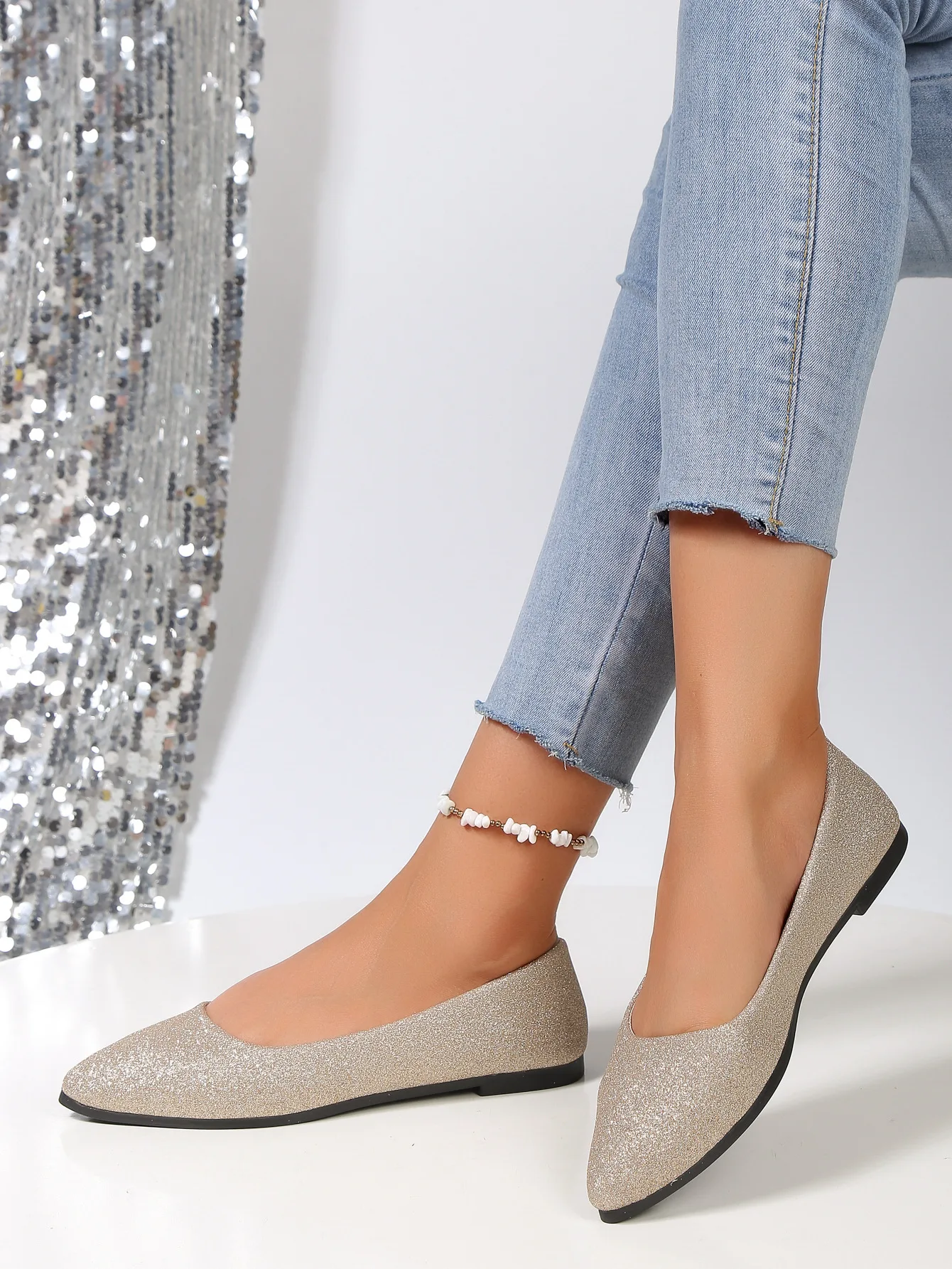 Elegant Beautiful Comfortable Pointed Toe Summer Flat Sandal - Image 9