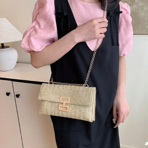 Bohemian Style Plastic Mobile Woven Essential Clutch Handbag