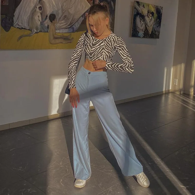 Casual Backless Lace ups Pullover Tees O-neck Slim Long sleeve Short T-Shirt - Image 3