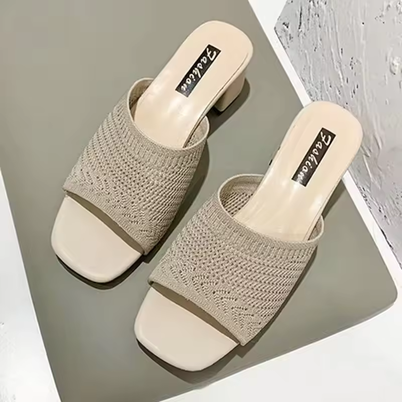 Casual Closed Toe Comfort Outdoor Fly Weave Heel Sandals - Image 4