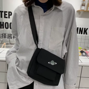 Casual Collage Student Messenger Small Bag Canvas Shoulder Crossbody Bag