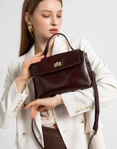 Casual Cowhide Genuine Soft Natural Cow Leather Crossbody Shoulder Tote Bag - Image 5