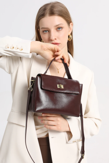 Casual Cowhide Genuine Soft Natural Cow Leather Crossbody Shoulder Tote Bag - Image 3