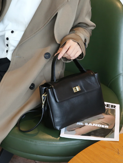 Casual Cowhide Genuine Soft Natural Cow Leather Crossbody Shoulder Tote Bag - Image 12