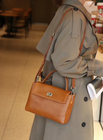 Casual Cowhide Genuine Soft Natural Cow Leather Crossbody Shoulder Tote Bag