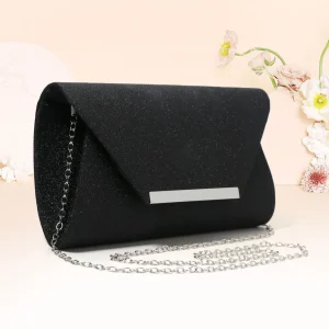 Casual Dinner Bride Metal Accessories Generous Hard Crossbody Clutch Bag