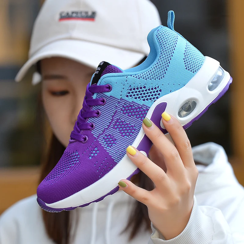 Casual Flying Weaving Air Cushioned Running Sports Shoes - Image 9