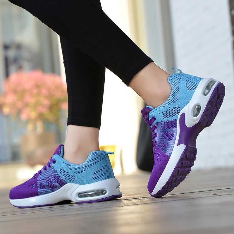 Casual Flying Weaving Air Cushioned Running Sports Shoes - Image 8