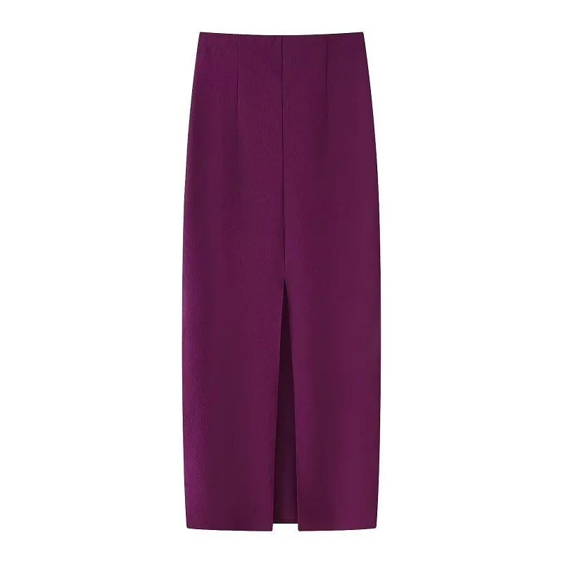 Casual Halter Crop Top Long Ruched Tight Pencil Skirt And Top Two Piece Set - Image 6