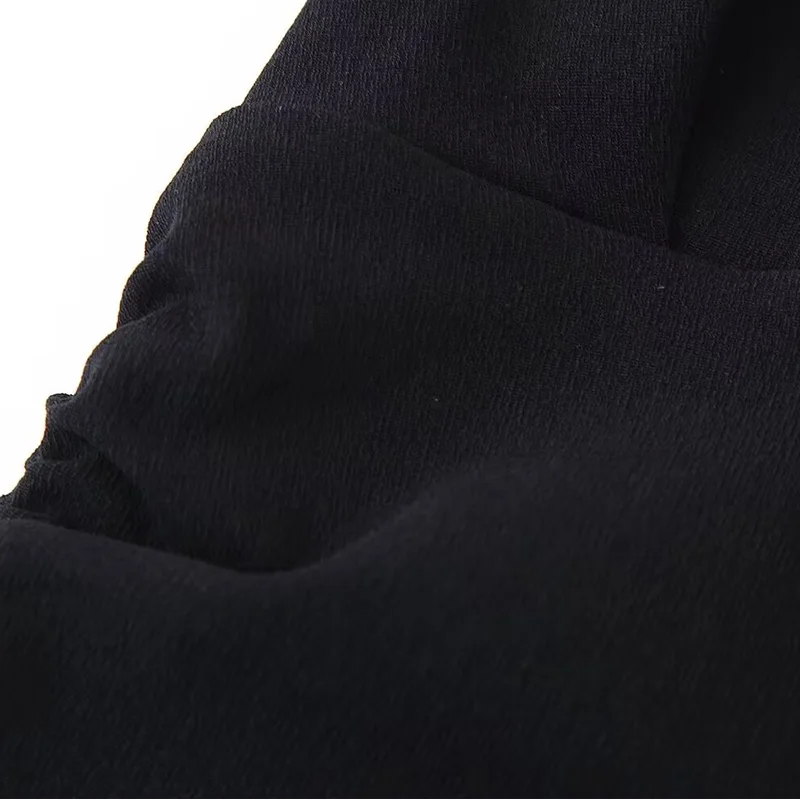 Casual Halter Crop Top Long Ruched Tight Pencil Skirt And Top Two Piece Set - Image 2