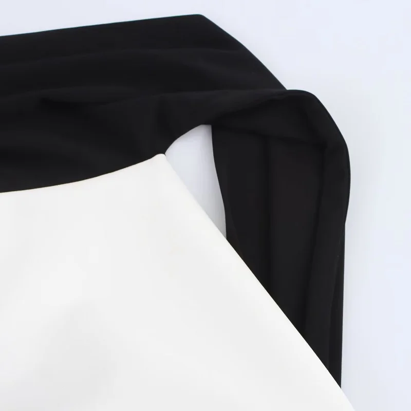 Casual Halter Zipper Backless Synthetic fiber off Shoulder Mini Dress - Image 5