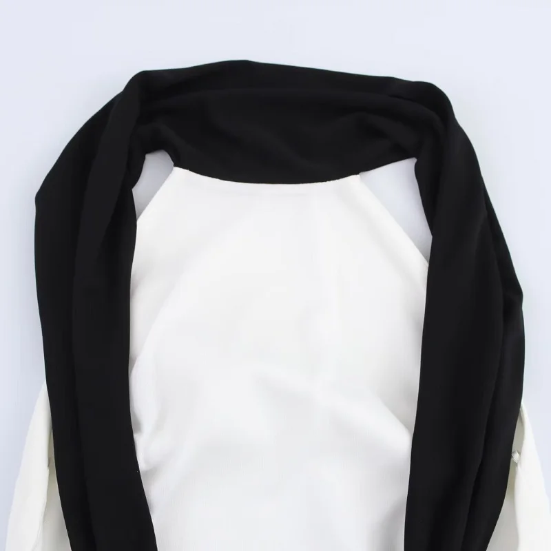 Casual Halter Zipper Backless Synthetic fiber off Shoulder Mini Dress - Image 8