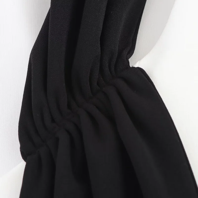 Casual Halter Zipper Backless Synthetic fiber off Shoulder Mini Dress - Image 9