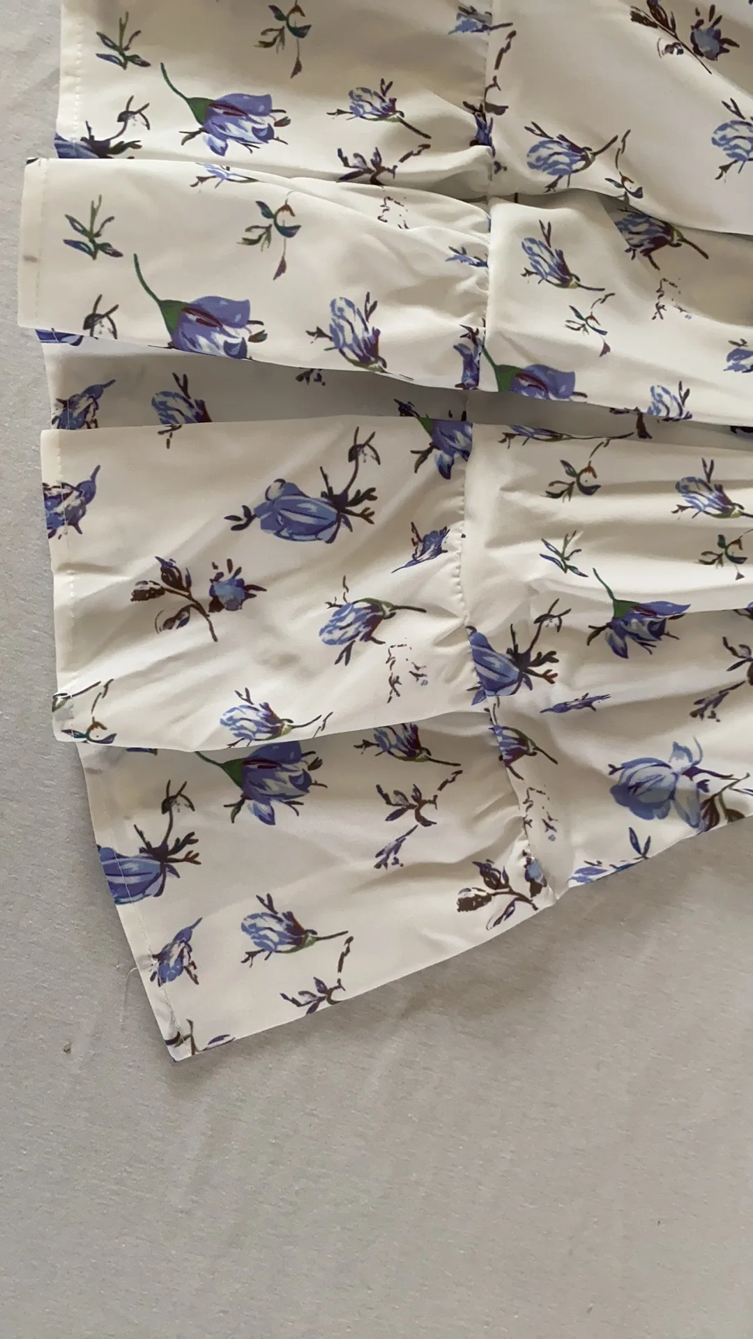 Casual High Waist A-Line Floral Print Long Sleeve V Neck Mini Dresses - Image 3