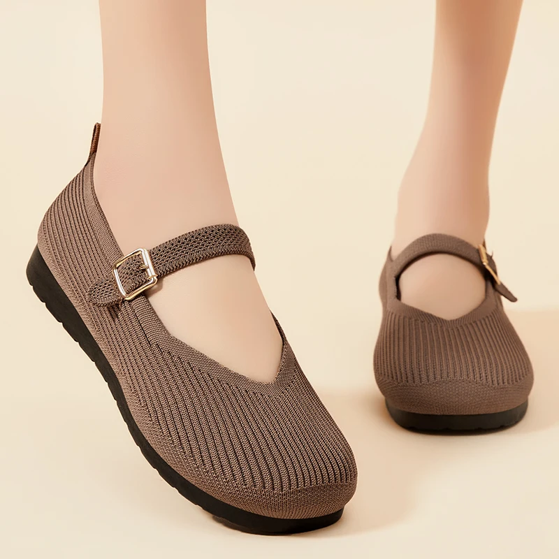 Casual Non-slip Breathable Soft Lightweight Low Heel Shoes - Image 9