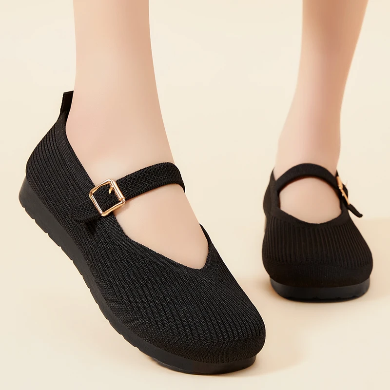 Casual Non-slip Breathable Soft Lightweight Low Heel Shoes - Image 6