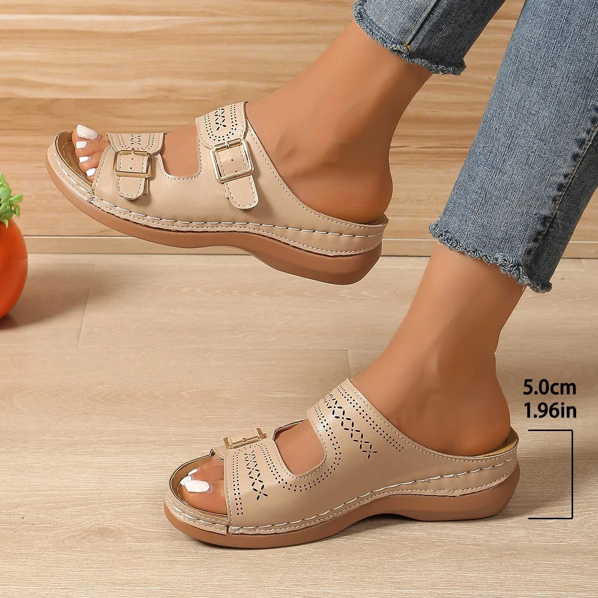Casual Orthopedic Open Toe Anti-slip Platform Wedge Sandal - Image 8