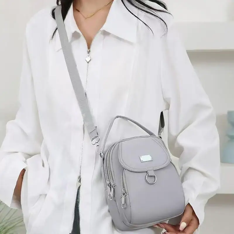 Casual Polyester Single Shoulder Strap Suitable For Both Versatile Zipper Crossbody Bag - Image 3