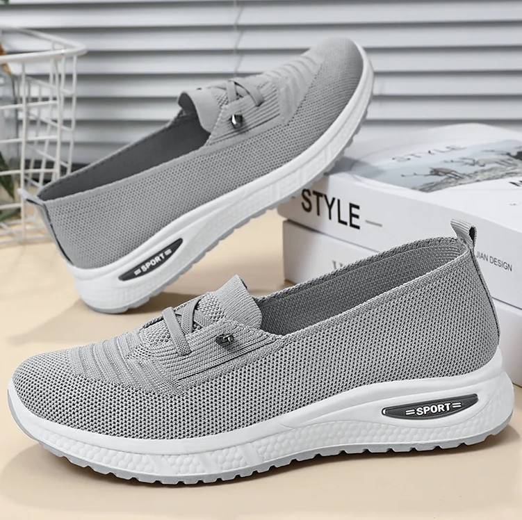 Casual Shallow Cotton Breathable Slip-On Chunky Sole Sneakers - Image 6