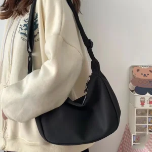 Casual Solid All-Match Simple Multifunction Handbags Large Capacity Teens Purse Crossbody Shoulder Bags