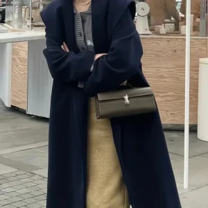 Classic Solid Color Design Genuine Leather Purse Vintage Flip Handbag