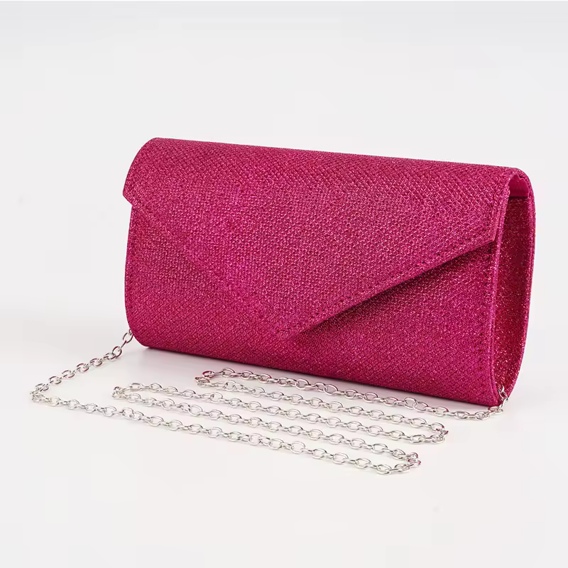 Classic Versatile Glitter Chain Envelope Clutches Evening Shoulder Bag - Image 8