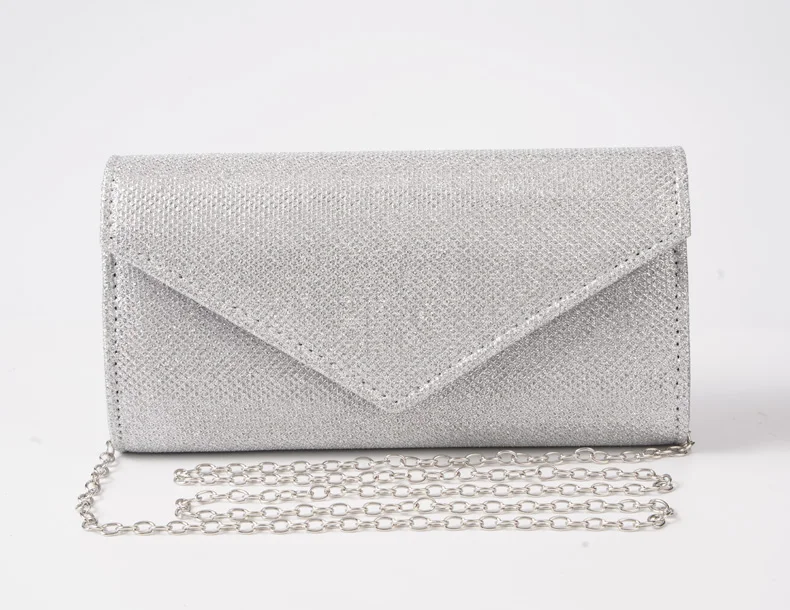 Classic Versatile Glitter Chain Envelope Clutches Evening Shoulder Bag - Image 4