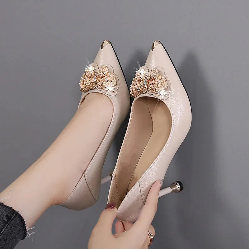 Classics Patent Leather Cute Sweet Soft Leather Slip on Stiletto High Heels Pumps - Image 4
