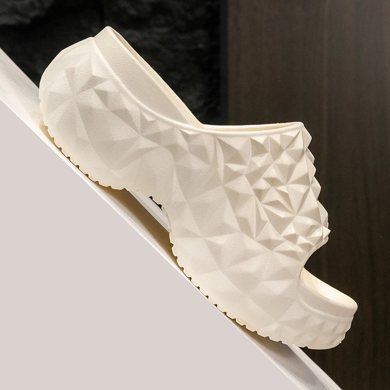 Comfort Soft Chunky Open Toe Non-slip Beach Style Thick Bottom Slides Slippers - Image 3