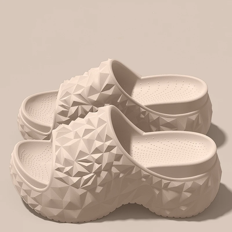 Comfort Soft Chunky Open Toe Non-slip Beach Style Thick Bottom Slides Slippers - Image 6