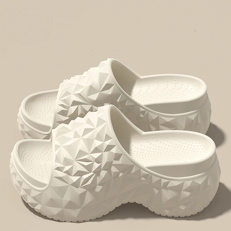 Comfort Soft Chunky Open Toe Non-slip Beach Style Thick Bottom Slides Slippers - Image 2