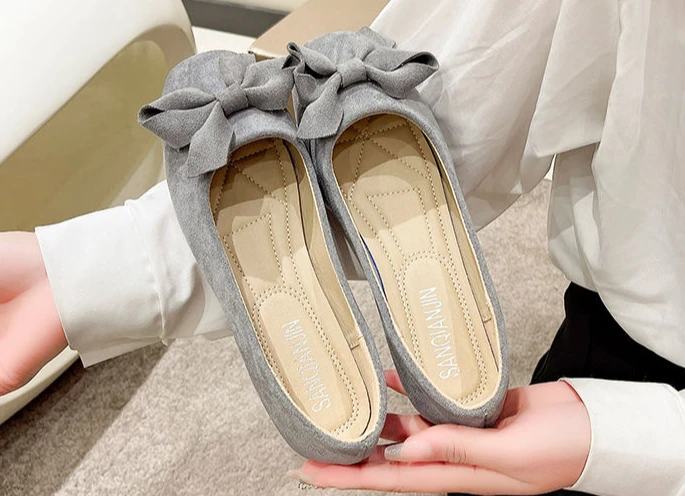 Comfortable Chic And Elegant With Bow Slip-on Square Toe Flat Loafers - Image 11