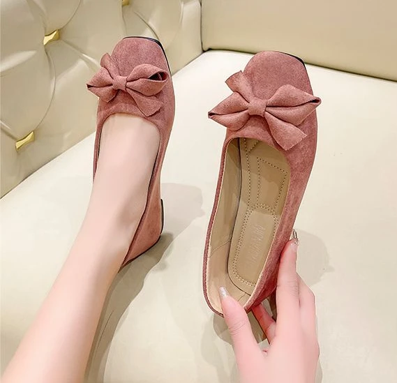 Comfortable Chic And Elegant With Bow Slip-on Square Toe Flat Loafers