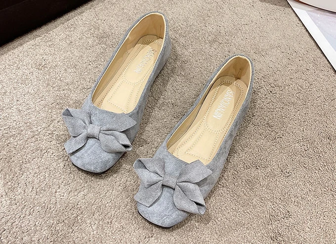 Comfortable Chic And Elegant With Bow Slip-on Square Toe Flat Loafers - Image 10