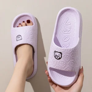 Cute Cartoon Soft Sole Comfortable Anti-slip Durable Couple Beach Style Indoor Slippers