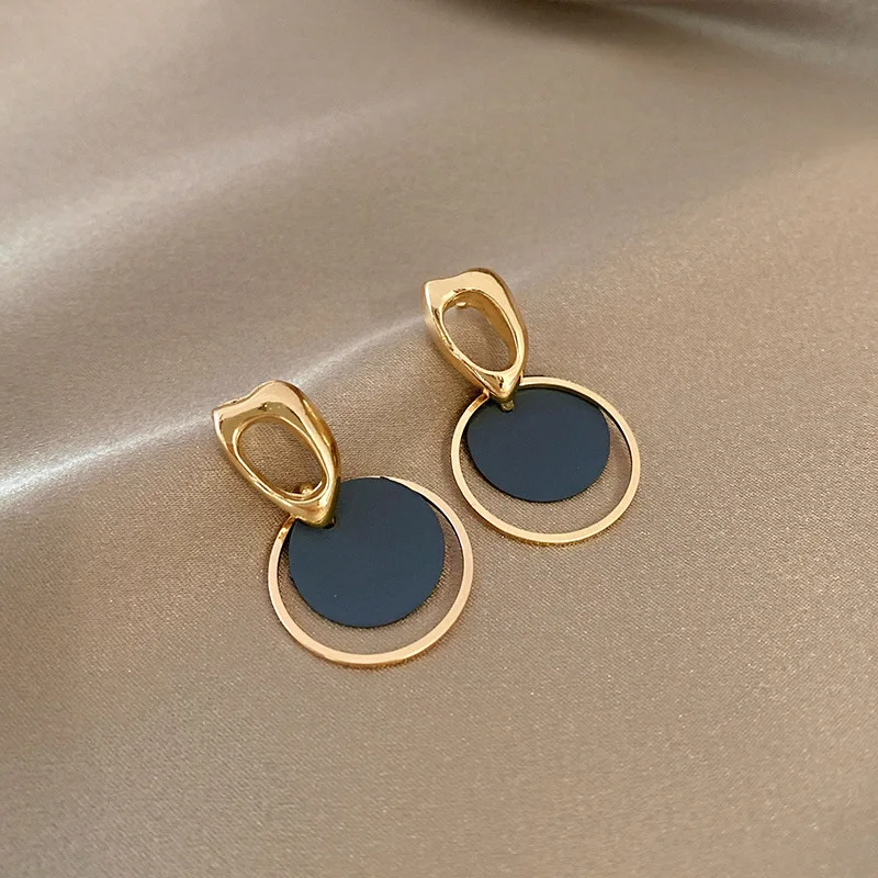 Dangle Earring Round Metal Crystal Brincos Sweet Party Fashion Jewelry - Image 3