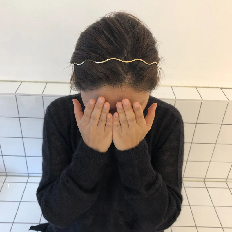 Elegant Fashion Wave Bending Hairbands Geometric Thin Headbands Headdress - Image 3