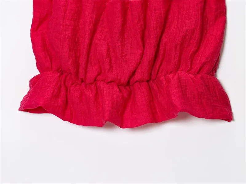 Elegant High Street Cute Fold Slim Suspender Short Top Midi Skirt - Image 2