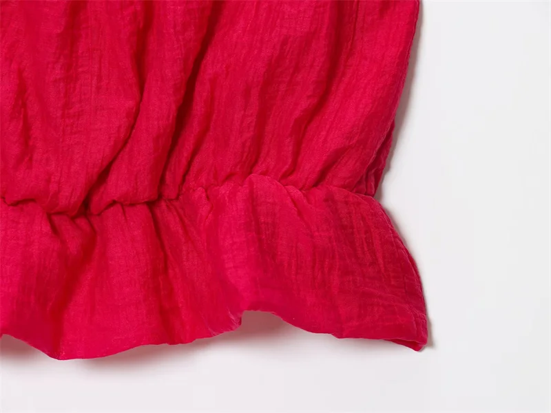 Elegant High Street Cute Fold Slim Suspender Short Top Midi Skirt - Image 3