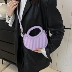 Elegant Sequined Synthetic Leather Chic Stripe Design Versatile Shoulder Crossbody Bags