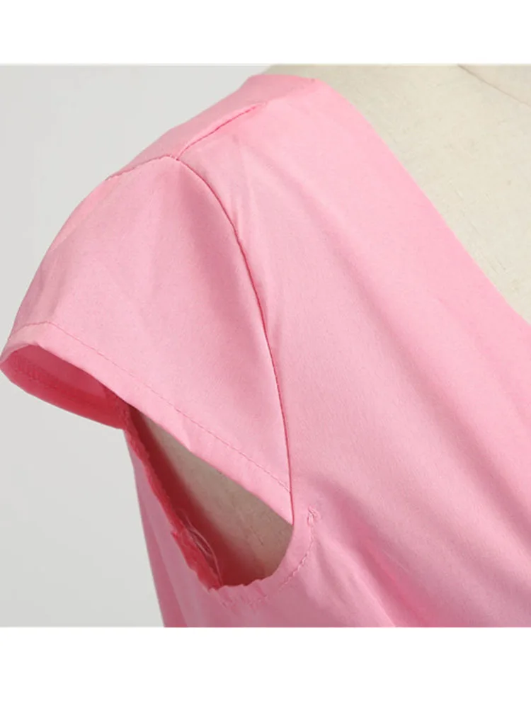 Elegant V Neck Vintage Robe Retro pin up Party Office Midi Dresses - Image 5