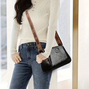 Elegant Water-Resistant Solid Color with Adjustable Strap Secure Zipper Closure Crossbody Handbags