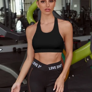 Fitness Letters Running Yoga Gym Fitness Push Up Bralette Sports Bras